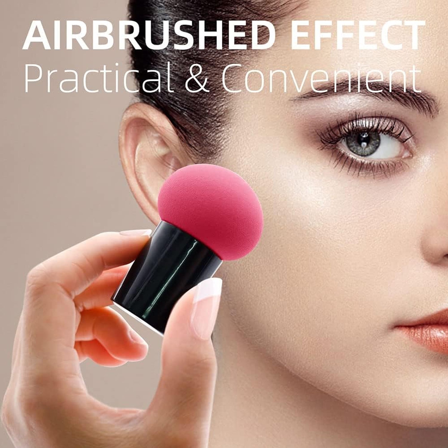 Professional Makeup Sponge Puff with Handle (1 Pc) Professional Makeup Sponge Puff with Handle (1 Pc)